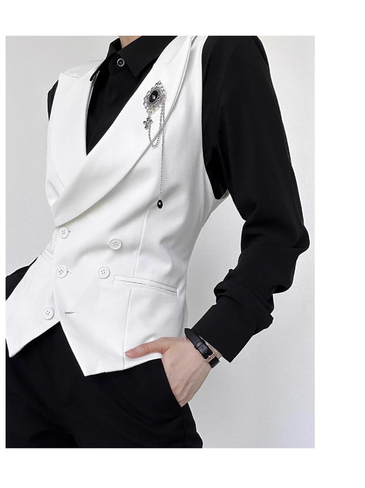 Chaleco de Traje para Mujer Blanco Entallado - Elegancia Sofisticada - Image 14