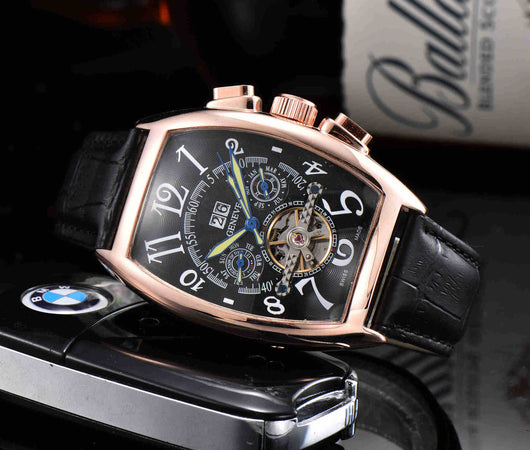 Reloj Mecánico Cinturón Ejecutivo con Esfera de Barril de Madera - Image 6
