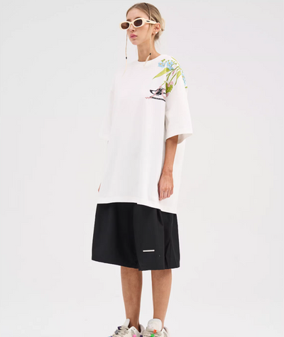Playera Bordada con Flores - Manga Corta Clásica - Image 13