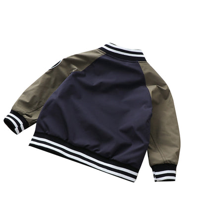 Chaqueta Deportiva de Cuello Mao para Niños - Estilo Béisbol Clásico - Image 5