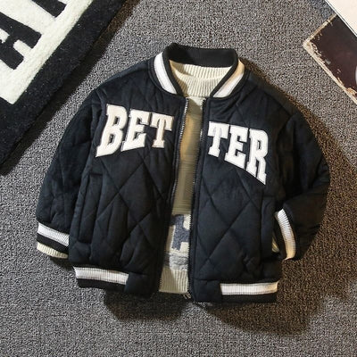 Chaqueta Acolchada Estilo Western para Niños - Uniforme de Béisbol Invierno