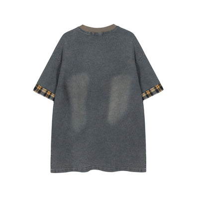 Camiseta Patchwork Manga Corta Unisex - Image 35