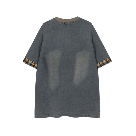 Camiseta Patchwork Manga Corta Unisex - Image 35