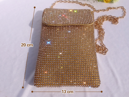 Bolso Mensajero Elegante con Cristales para Mujer - Versátil y Minimalista - Image 9