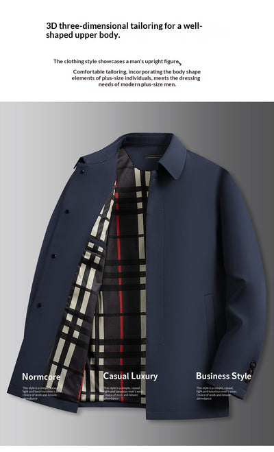Abrigo Ejecutivo Tipo Trench para Hombre Tallas Grandes - Image 10