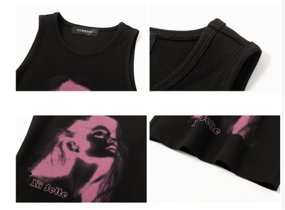 Blusa Estampada Ajustada de Punto para Mujer - Image 7
