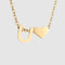 Simple Heart-shaped Letter Pendant Women's Dorado-plated Necklace Clavicle Chain Dorado U