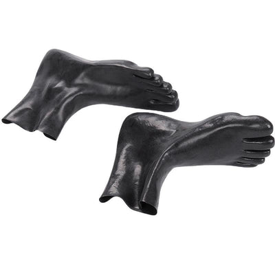 Calcetines de Látex Natural con Dedos Separados Tubo Corto Negro - Image 6