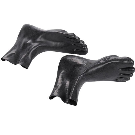 Calcetines de Látex Natural con Dedos Separados Tubo Corto Negro - Image 6