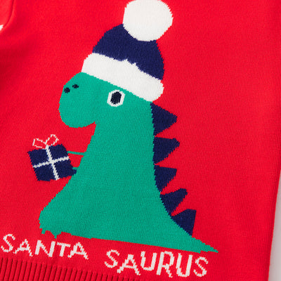 Suéter Navideño de Dinosaurio para Bebé Niño - Diseño Cartoon Otoño Invierno - Image 6