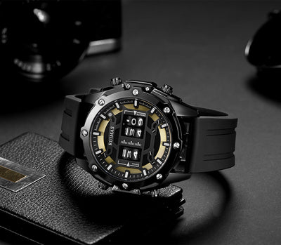 Reloj de Cuarzo Deportivo en Cuero para Hombre - Image 3