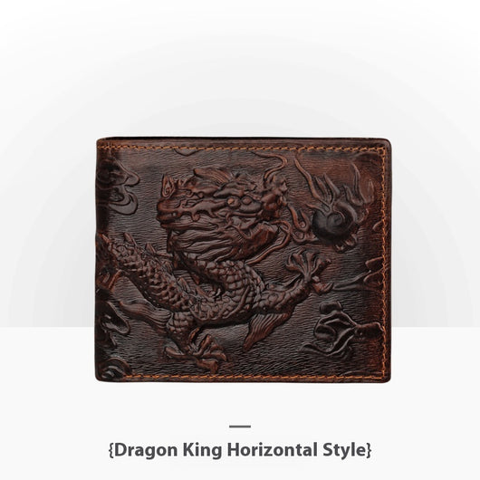 Cartera de Cuero Artesanal Grabada Retro para Hombre - Image 5