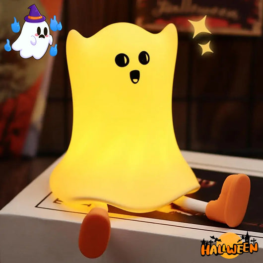 Lámpara Fantasma de Silicona Táctil - Luz Nocturna Suave y Decorativa
