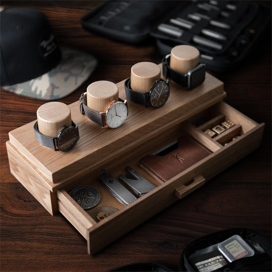Estuche Organizador de Relojes en Madera de Roble - Image 8