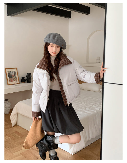 Chaqueta Acolchada Suelta de Algodón con Cuello Mao - Estilo Casual y Temperamental - Image 12