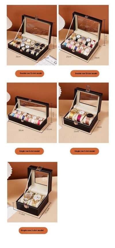 Caja Organizadora de Cuero para Relojes de Lujo - Image 14