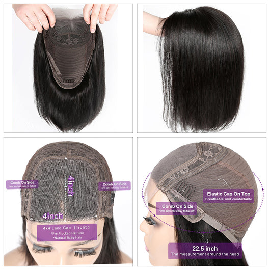 Peluca Bob Corto de Cabello Natural con Elegancia Temperamental - Image 5