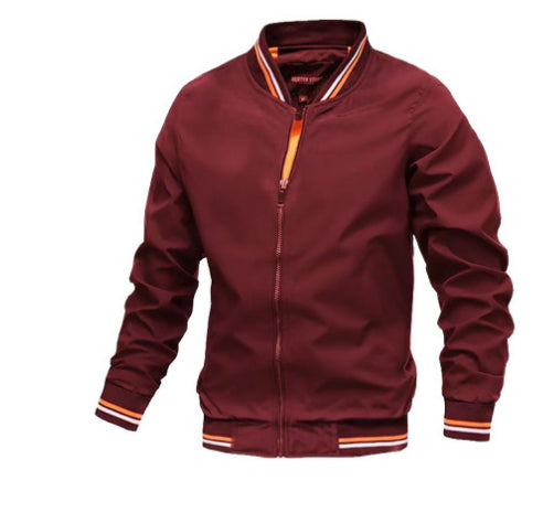 Chamarra Deportiva de Rayas con Cierre para Hombre - Casual Primavera Otoño - Image 6