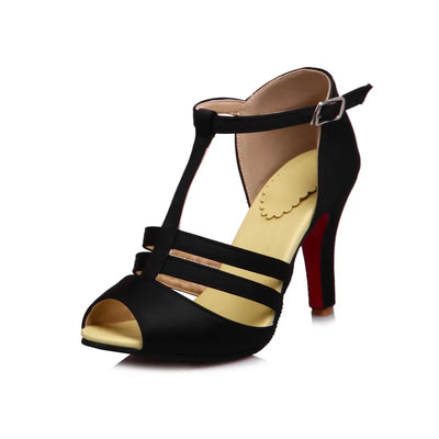 Sandalias Romanas Talla Grande con Tacón Alto y Cortes Laterales - Image 21