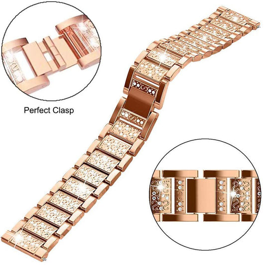 Pulsera Reloj Cadena de Diamantes Tres Cuentas Sólida - Image 14