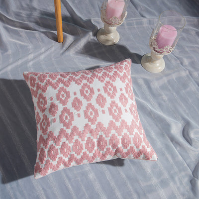 Funda de Almohada de Algodón Bordada con Diseño Geométrico - Image 12