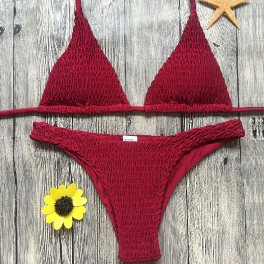 Bikini Triangular Plisado Sexy - Image 9