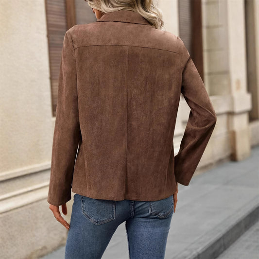 Chaqueta de Gamuza Sintética para Mujer - Abrigo Moderno - Image 2