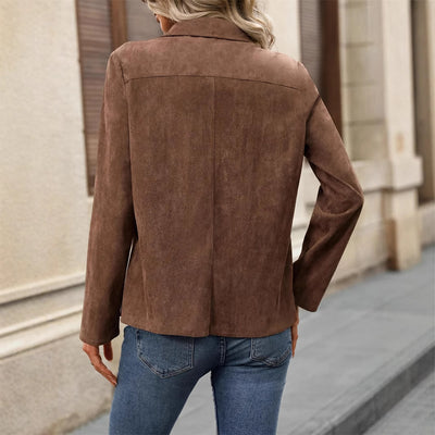 Chaqueta de Gamuza Sintética para Mujer - Abrigo Moderno - Image 2
