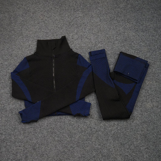 Conjunto Deportivo de 3 Piezas Yoga Fitness con Tela Elástica - Image 9