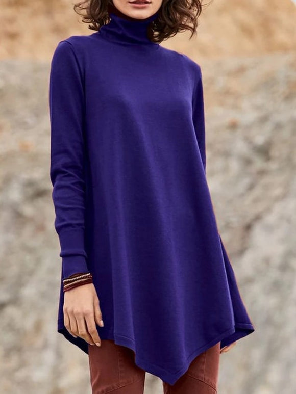 Ropa Plus Size para Mujer con Dobladillo Asimétrico Moderno