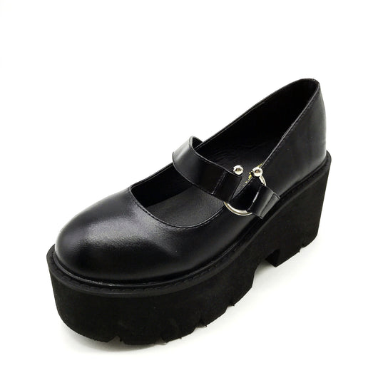 Zapatos Retro con Plataforma y Hebilla Redonda - Image 8