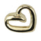 Metal Heart Button Tall Heart Button Shirt Dorado