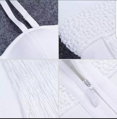 Vestido Suelto para Mujer con Bolsa y Borlas a la Cadera - Image 6