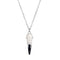 Three-dimensional Crow Skull Skull Pendant Necklace Plateado