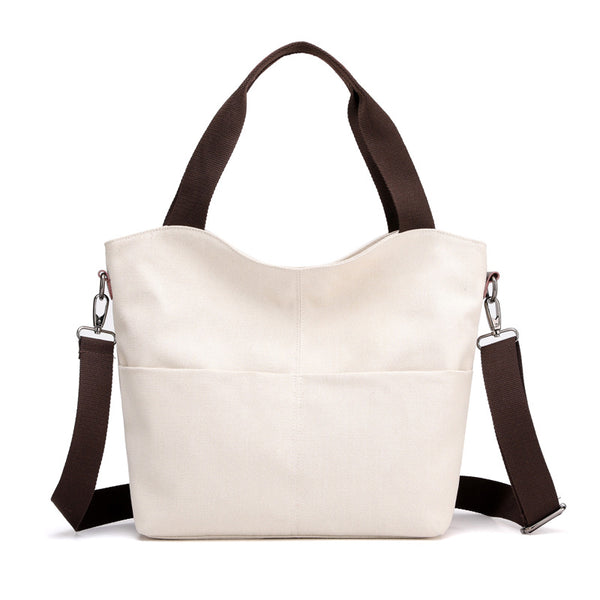 Bolso Tote Grande de Lona - Capacidad Máxima para tu Día