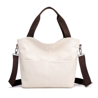 Bolso Tote Grande de Lona - Capacidad Máxima para tu Día