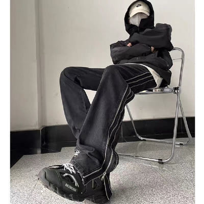 Pantalones Vaqueros Rectos con Cierre Americano para Hombre - Image 8