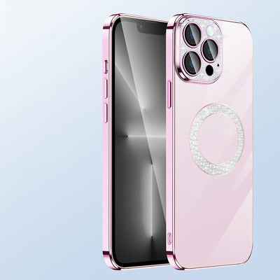 Funda Telefónica con Diamantes Electrochapados y Protector de Lente - Image 11