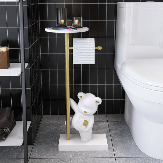 Cubo Decorativo Organizador con Diseño de Osito para Estantes