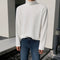 Playera Cuello Alto Gruesa Suelta para Hombre Color Sólido