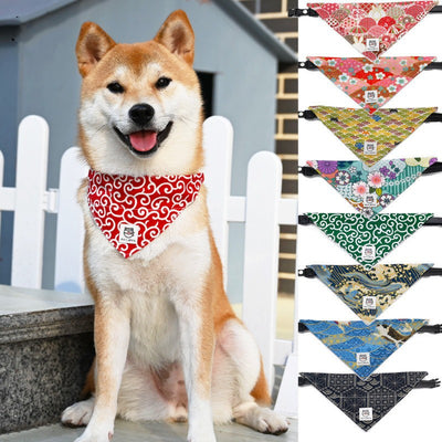 Carpeta Triangular para Perro con Patrón de Hierba Tang Japonesa - Image 26