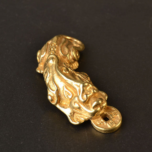 Llavero de Bronce Valiente - Colgante para Llaves de Auto Masculino