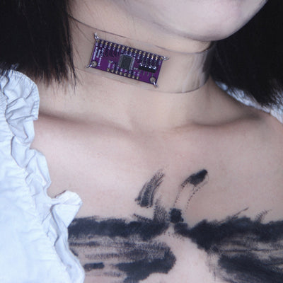 Collar Choker Futurista Cyberpunk