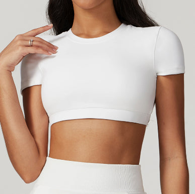 Top Deportivo Ajustado Antiimpacto con Manga Corta para Yoga - Image 35