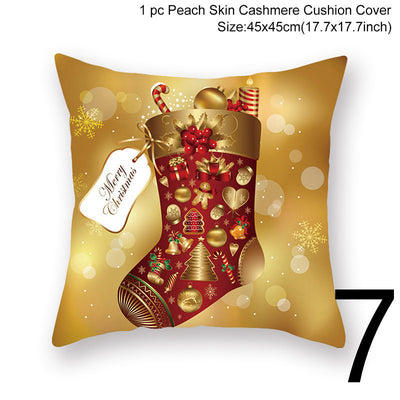 Funda de Almohada Navideña con Estampado Santa para Decoración del Hogar - Image 3