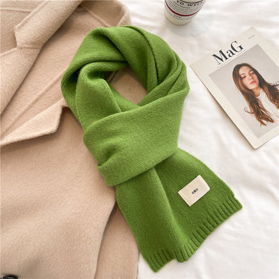 Bufanda Cálida de Color Liso para Otoño e Invierno - Image 12
