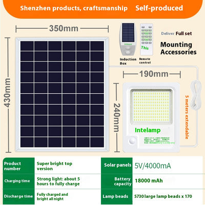 Lámpara Solar de Exterior con Sensor de Movimiento - Iluminación Ultra Potente - Image 8
