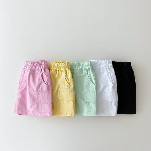 Shorts de Algodón Puro para Niños - Colores Lisos - Image 6
