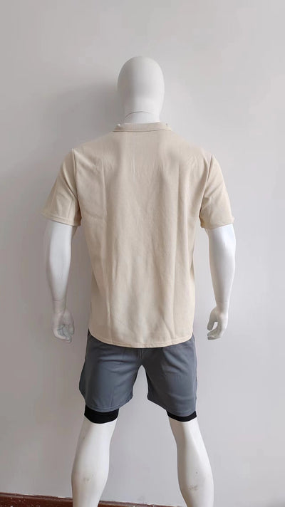 Polo Casual de Cuello V para Hombre - Colores Sólidos - Image 15