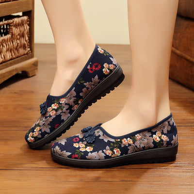 Zapatos Planos de Danza Casual Estilo Folclórico para Mujer